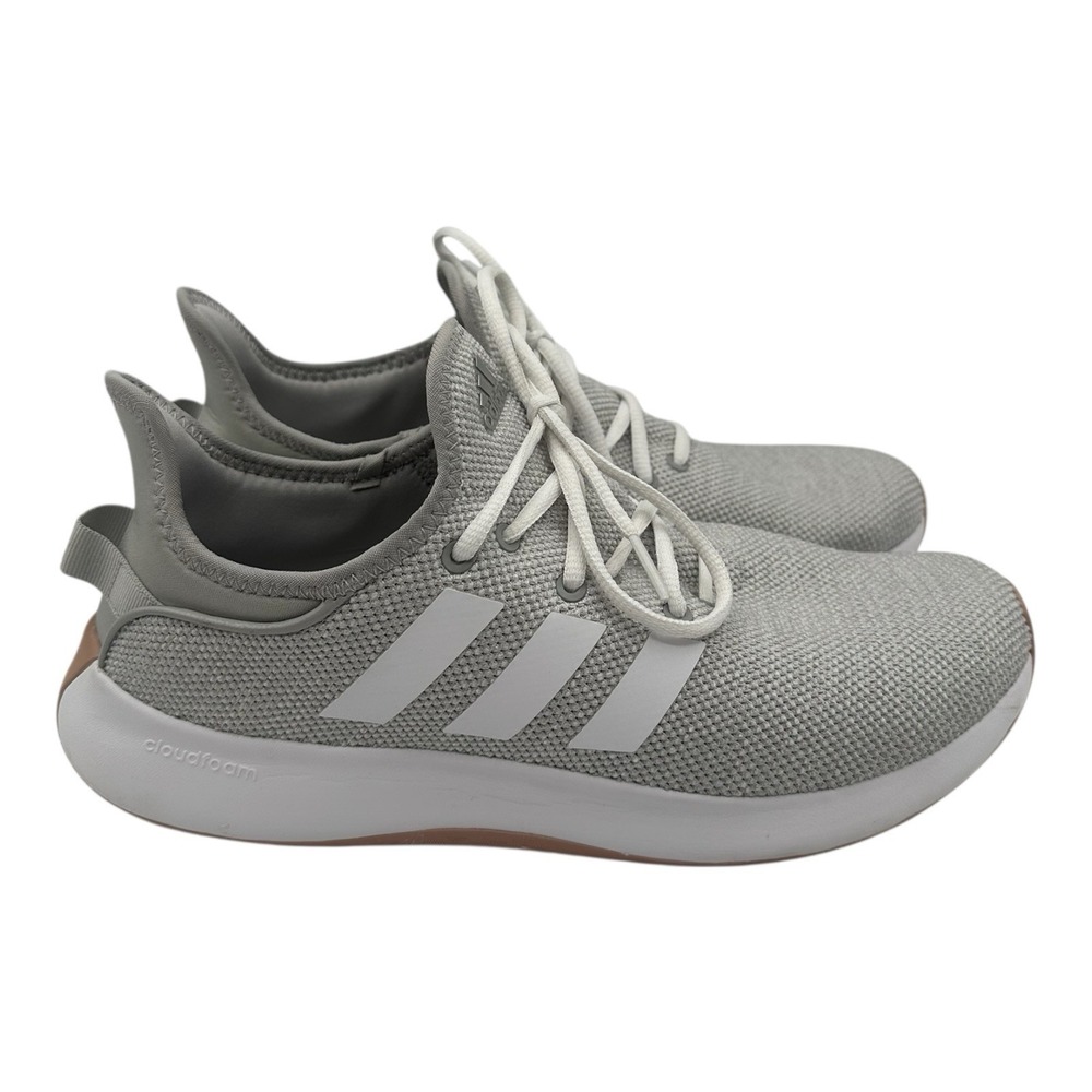 Adidas Cloudfoam Pure Running Shoes Womens Sz 11 Grey White Clay Sneakers IG7379